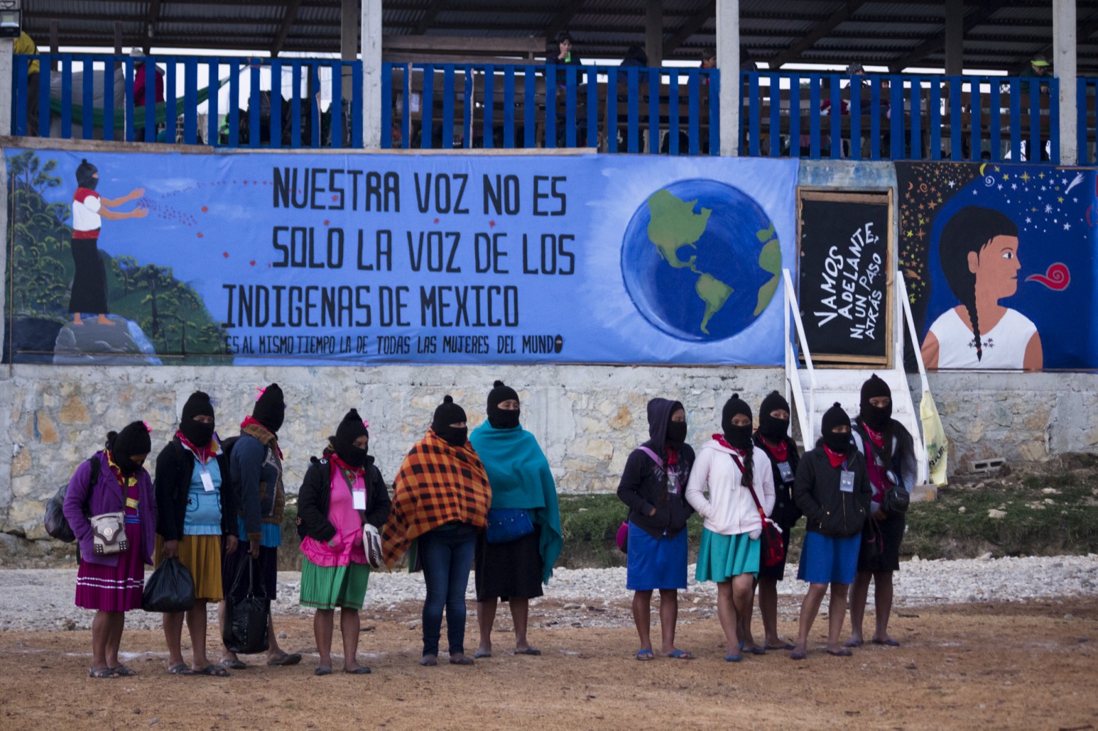 Zapatista women at the First International Gathering of Politics, Art, Sport, and Culture for Women who Struggle in the Zapatista Caracol of the Tzotz Choj Zone. Photo by Mexican photo-documentalist Regina López, 2018. © Regina López (photo). Courtesy of the artist.